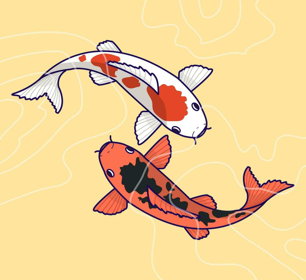 Koi Fish Vector Illustration