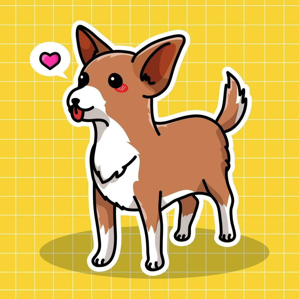 Cute Dog Vector Illustration