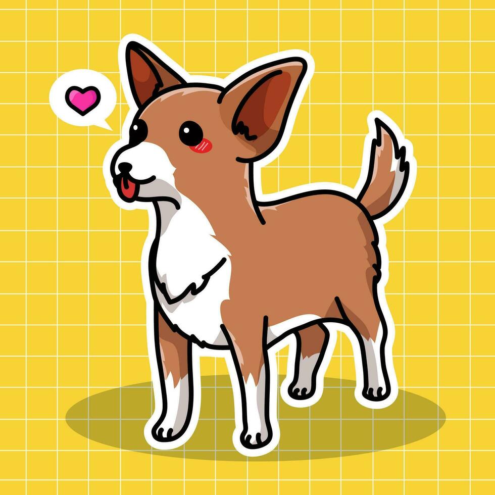 linda perro vector ilustración