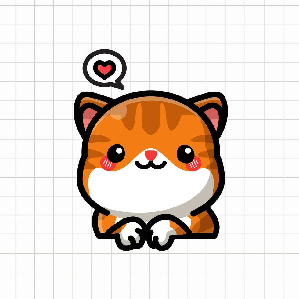 Cute Cat Vector Illustration