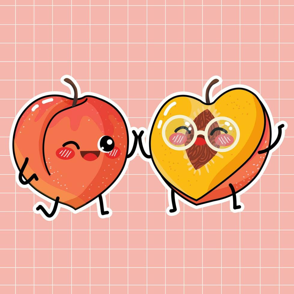 Peach Fruit Illustration vector