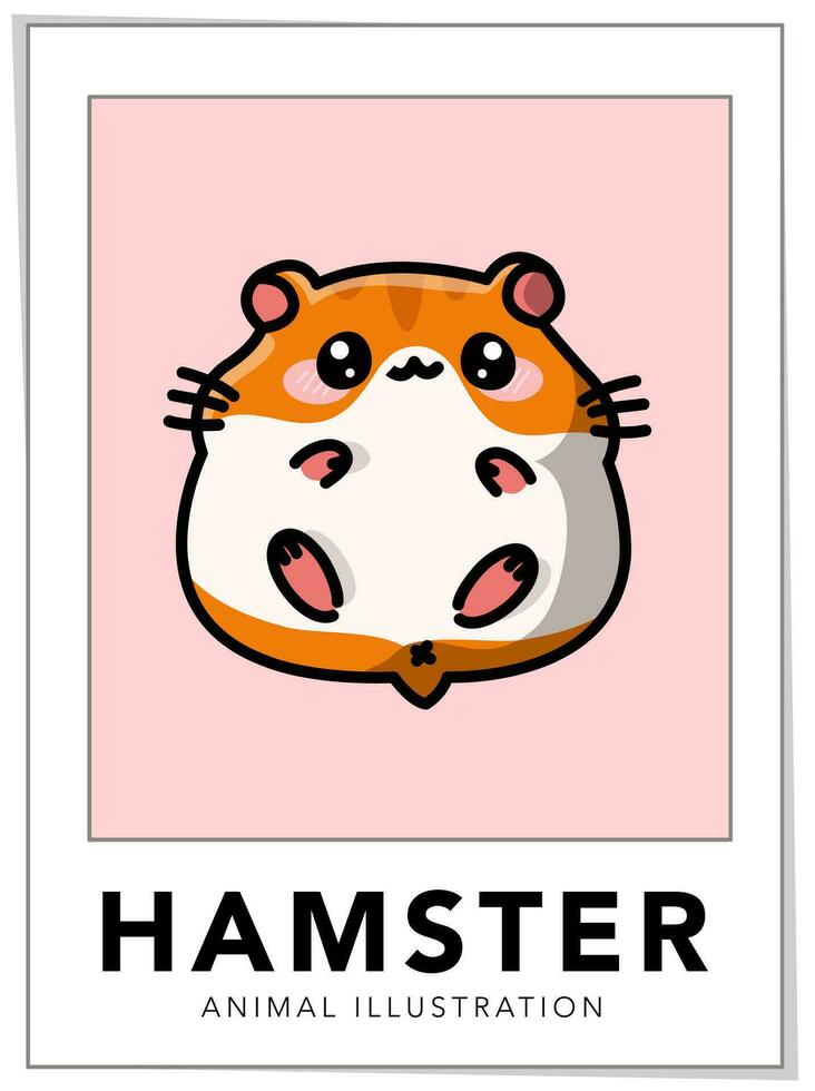 Cute Hamster Illustration vector