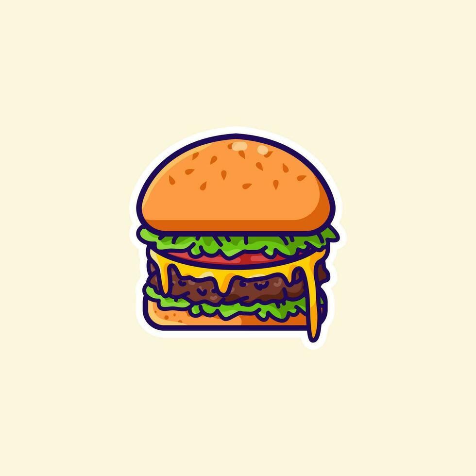 Ilustración de vector de hamburguesa