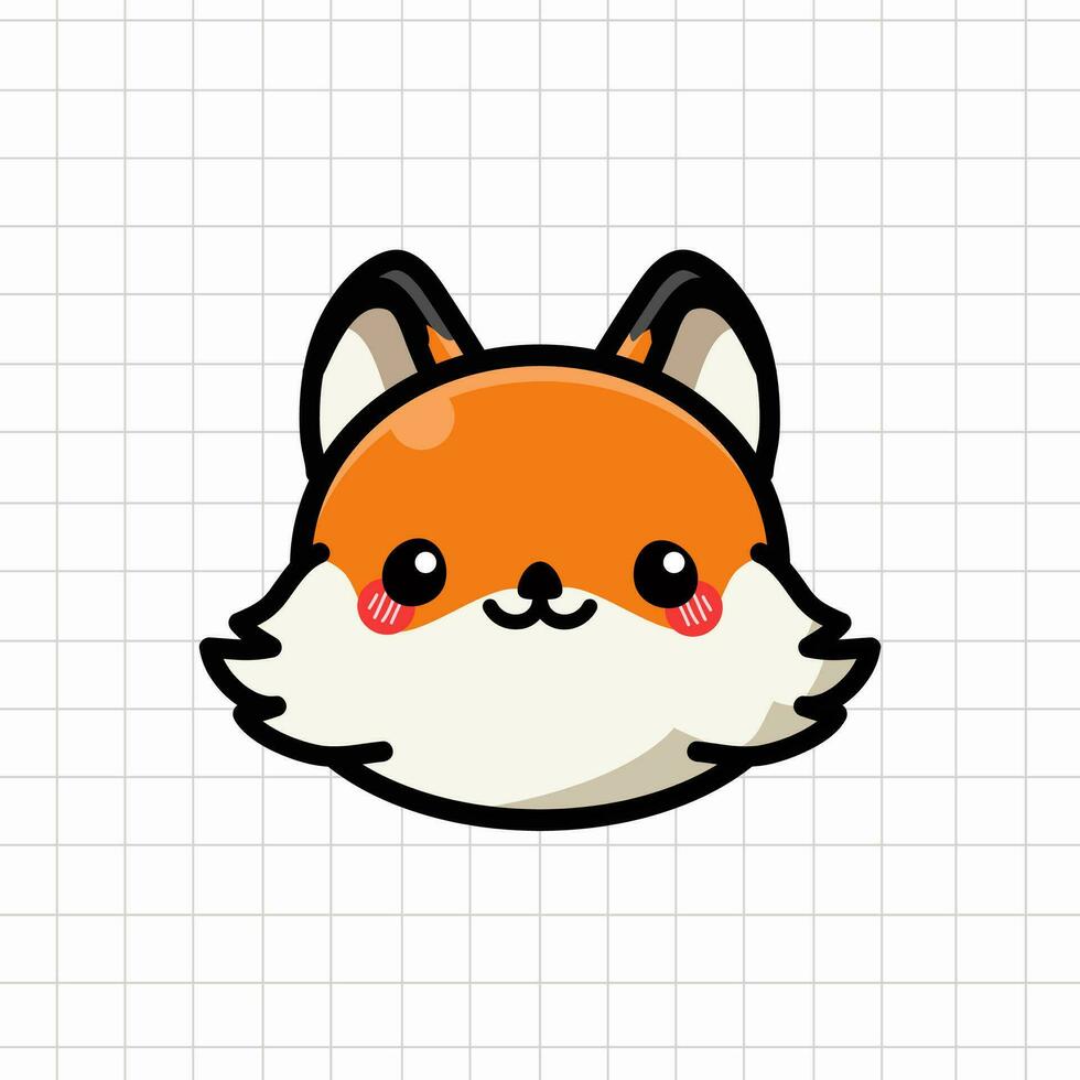 Cute Fox Animal Illustration vector
