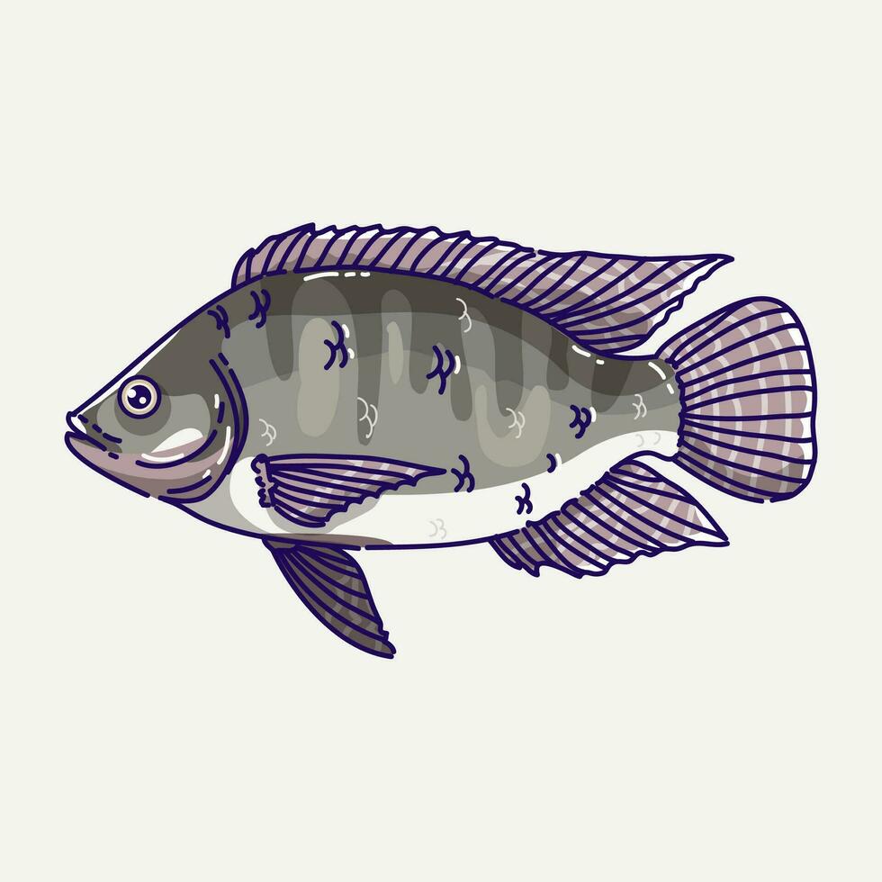 tilapia pescado vector ilustración