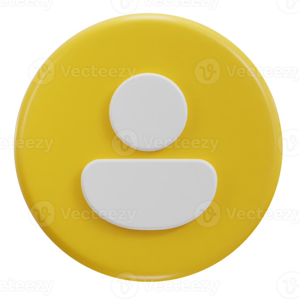 3d user profile icon illustration png