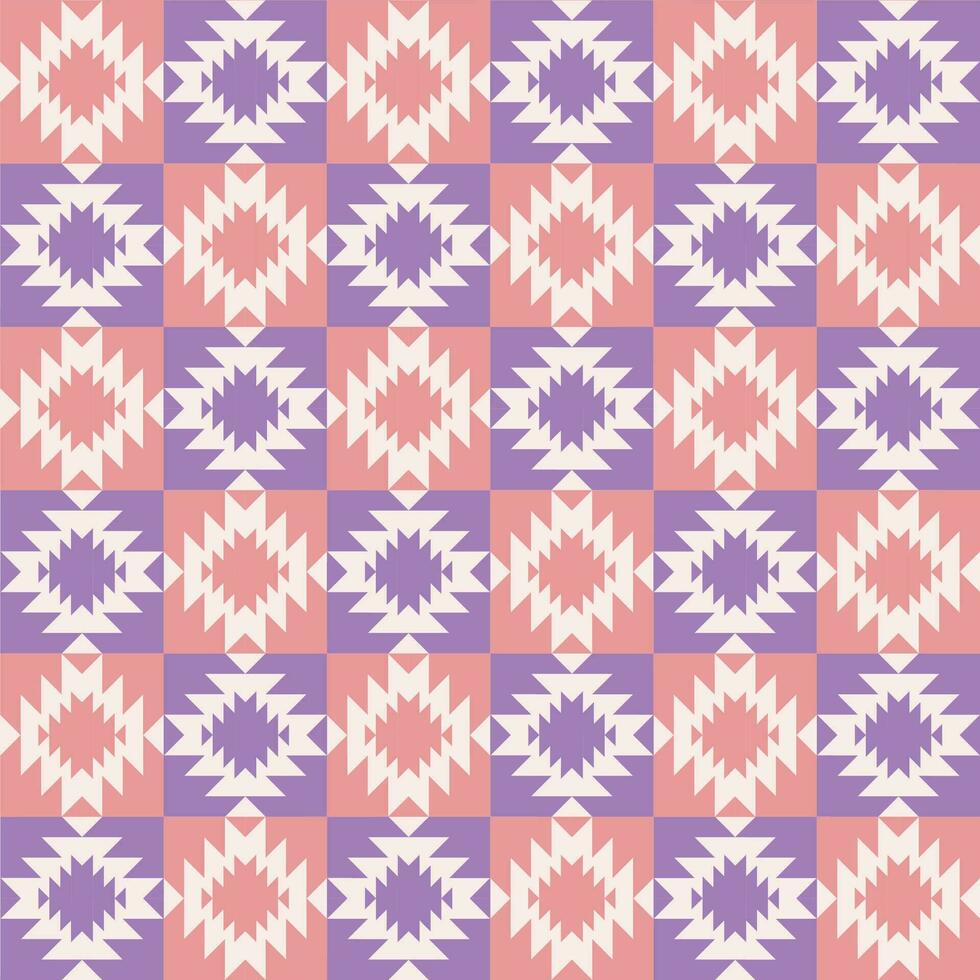 native aztec geometric shape morocco color style seamless vector