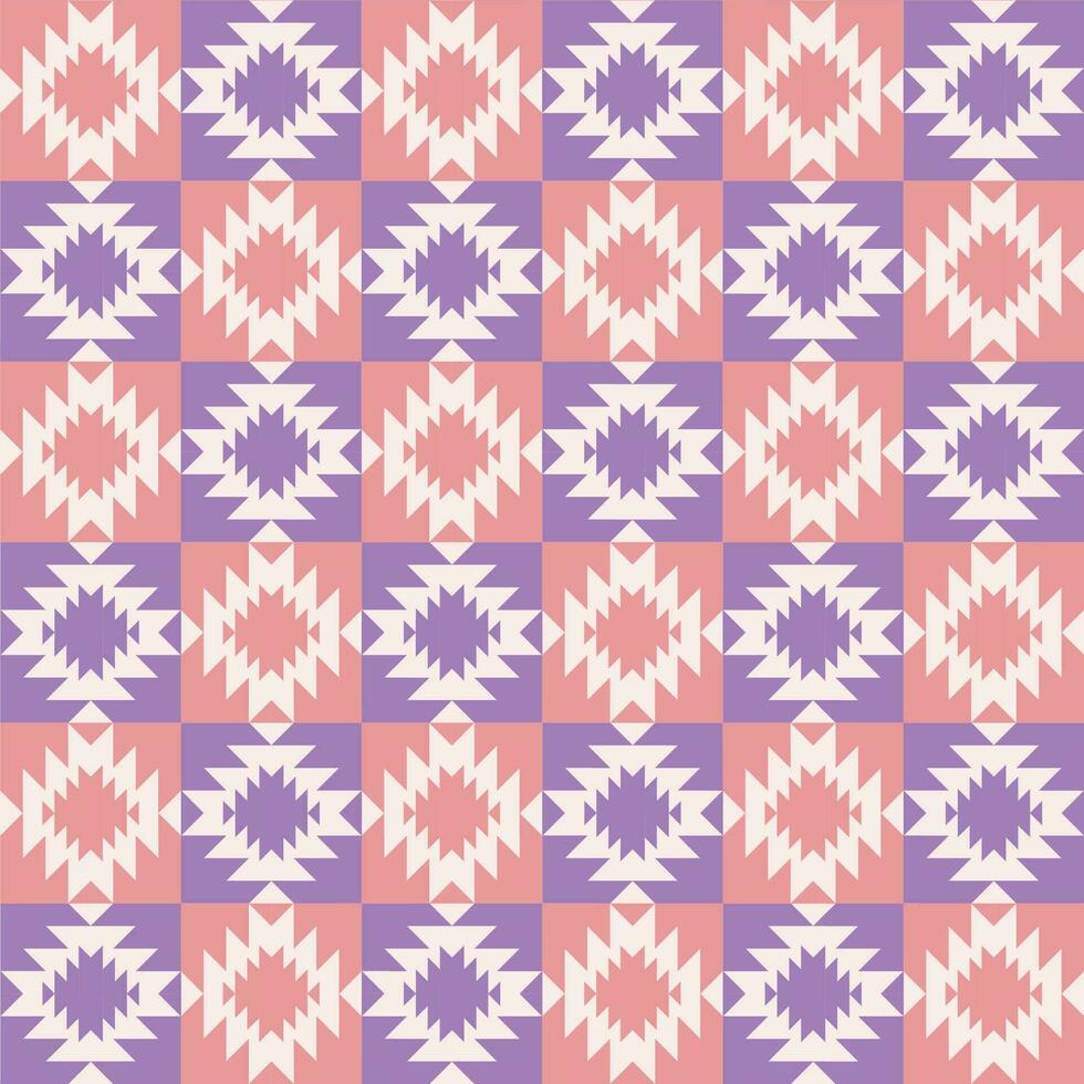 native aztec geometric shape morocco color style seamless vector