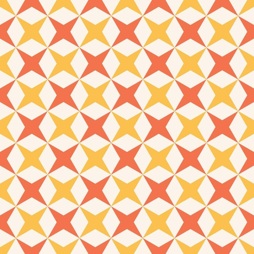 4 point star geometric seamless pattern modern vintage vector