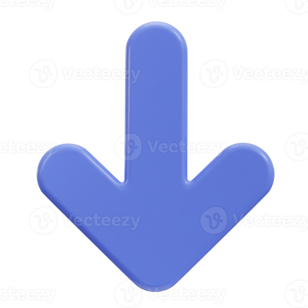 3d down arrow icon png