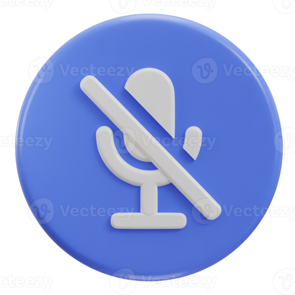 3d microphone mute icon no sound icon png