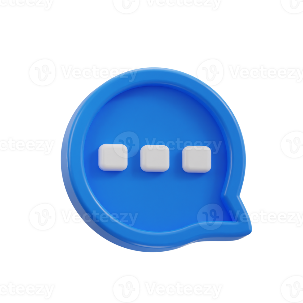 3d chatting icon illustration png