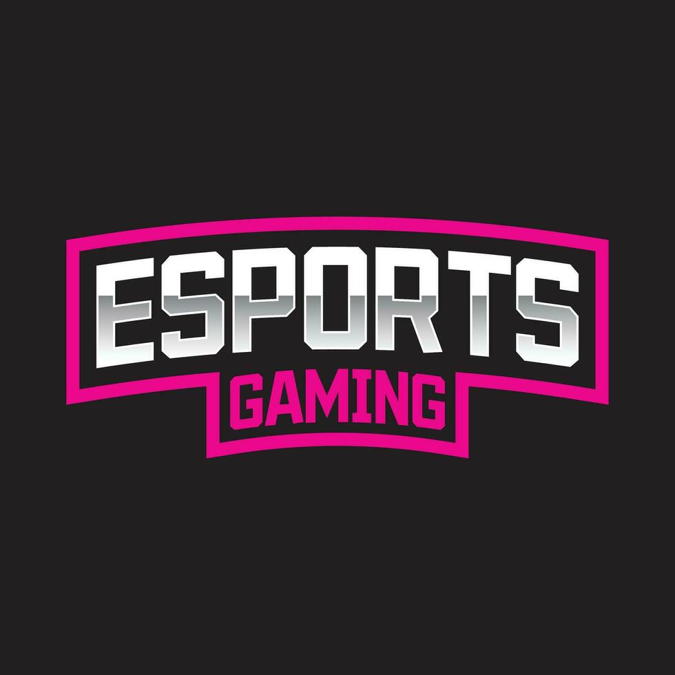 esports gaming and sports text log vector