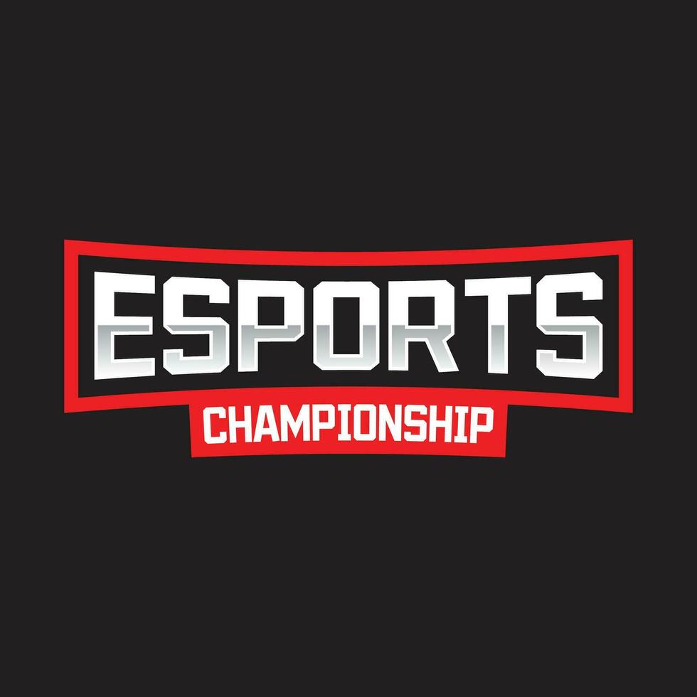 esports campeonato y Deportes texto logo vector