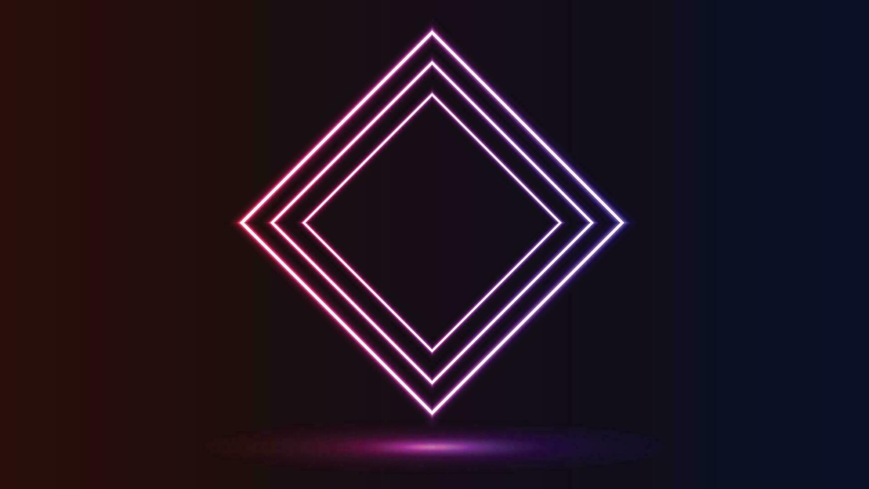 rectangular neon frame design, neon squares vector