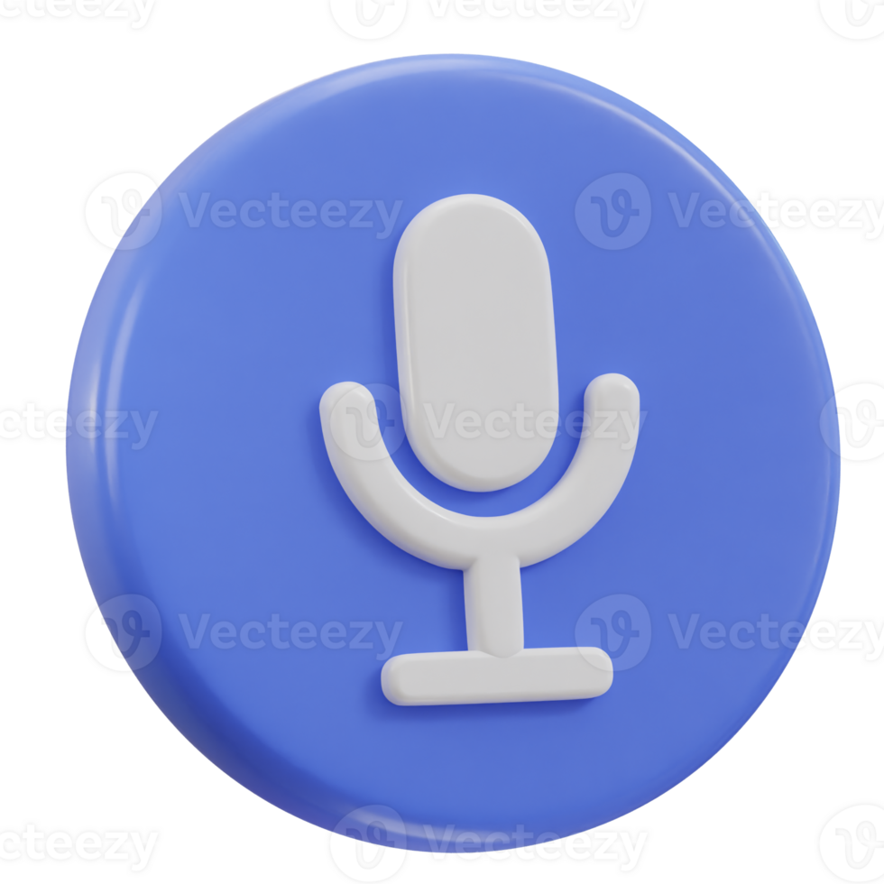3d podcast microphone icon png