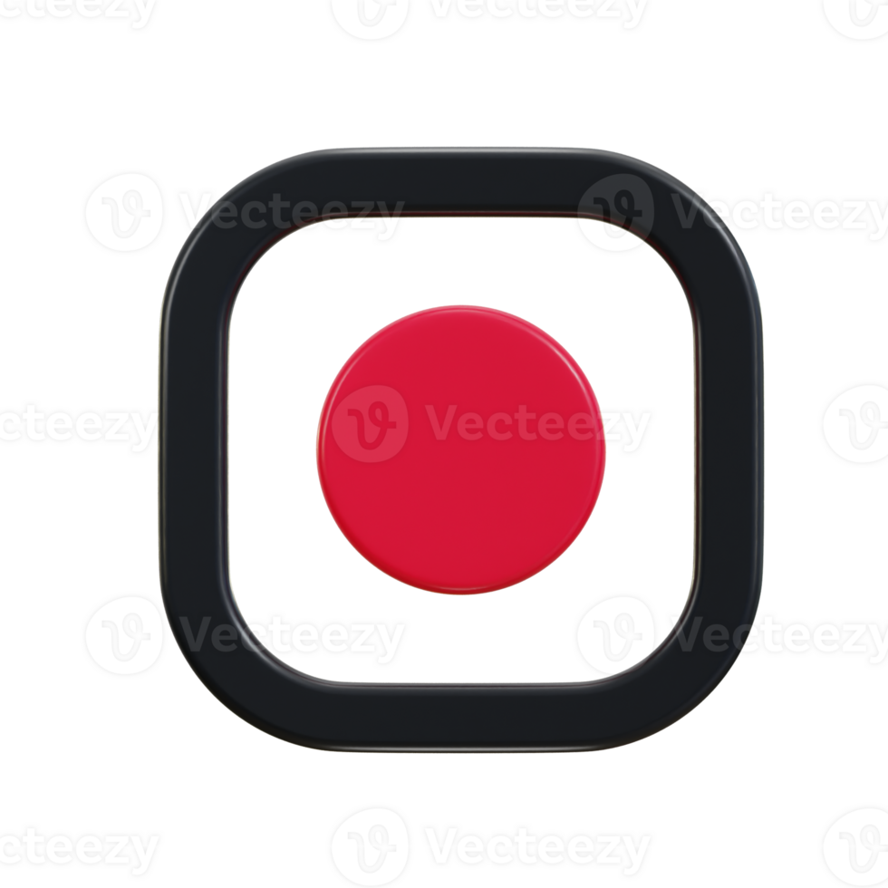 3d recording icon illustration png