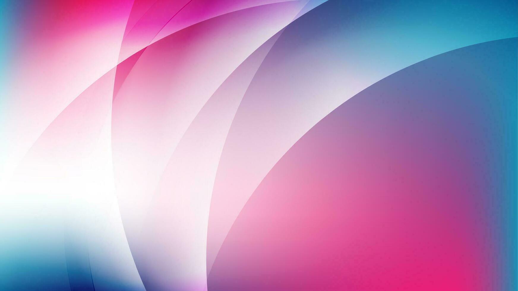 Blue pink glossy shiny waves abstract background vector
