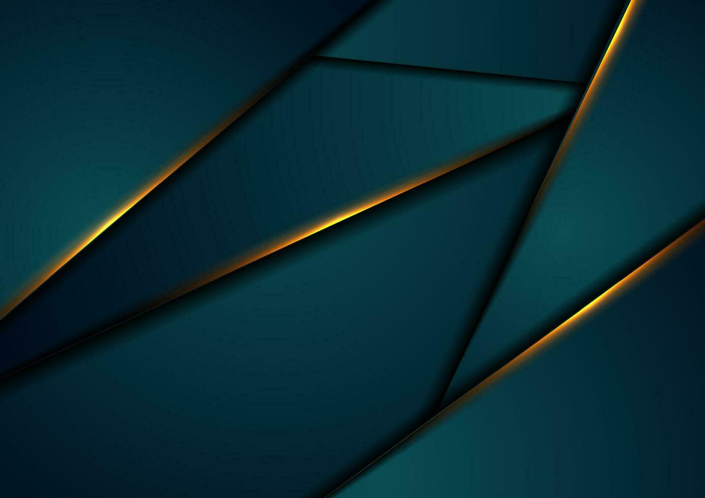 Dark blue abstract background with orange glowing light vector