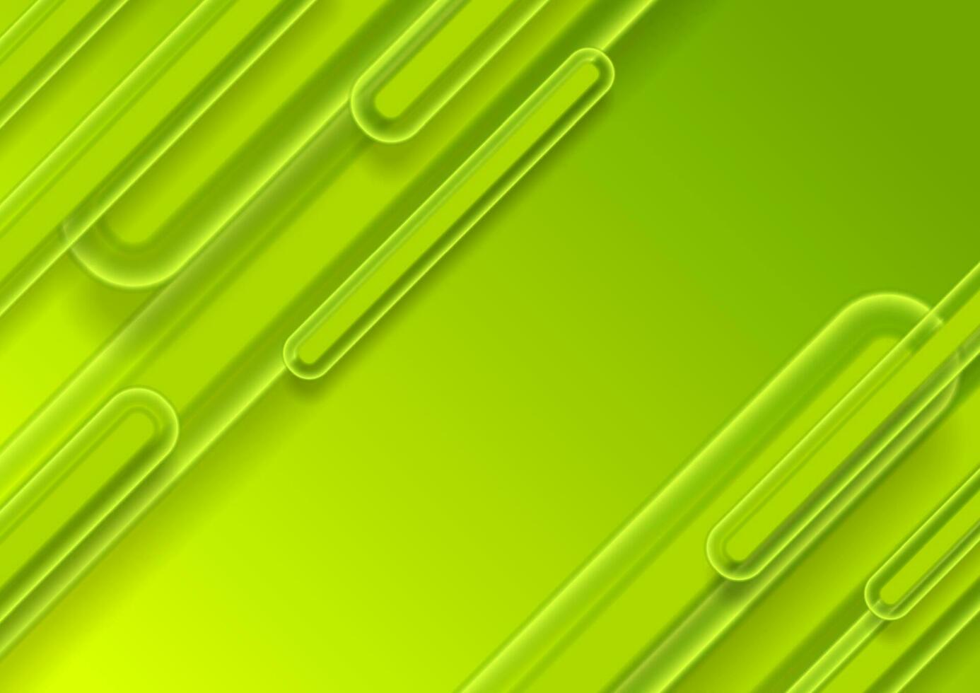 Bright green smooth stripes geometric abstract background vector