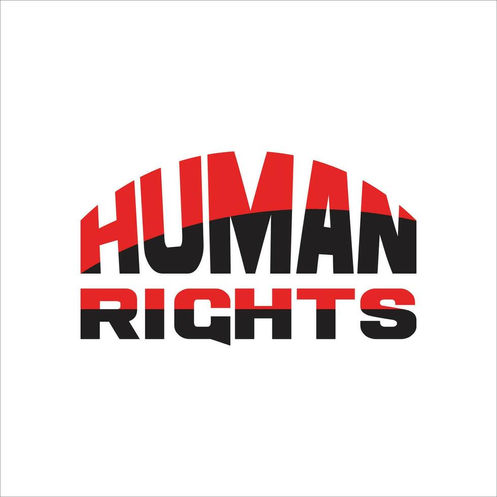 humano derechos tipografía t camisa diseño vector