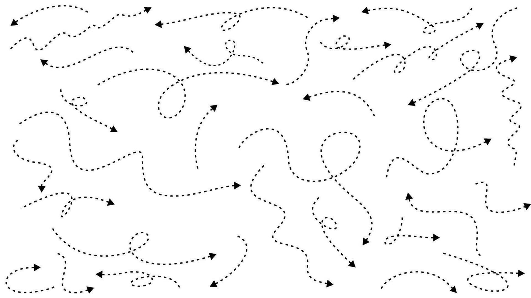 dotted lines in the form of arrows for direction vector