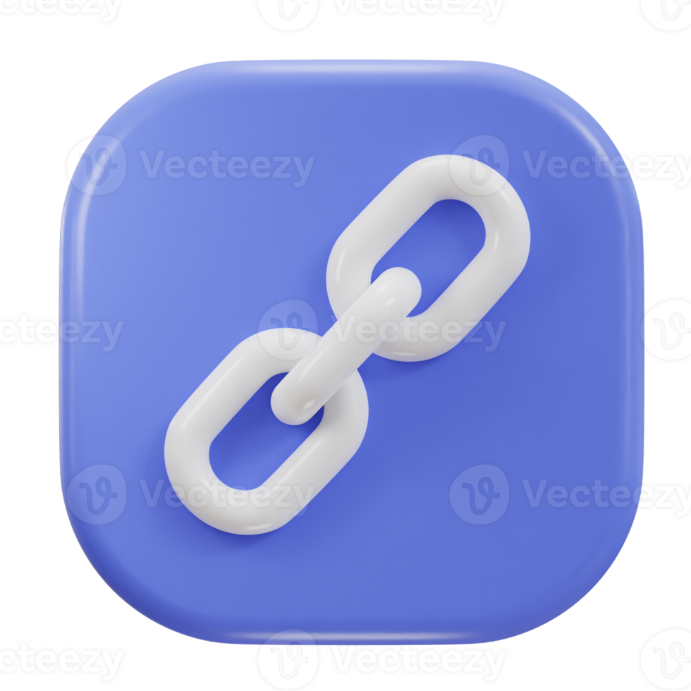 link chain icon 3d render png