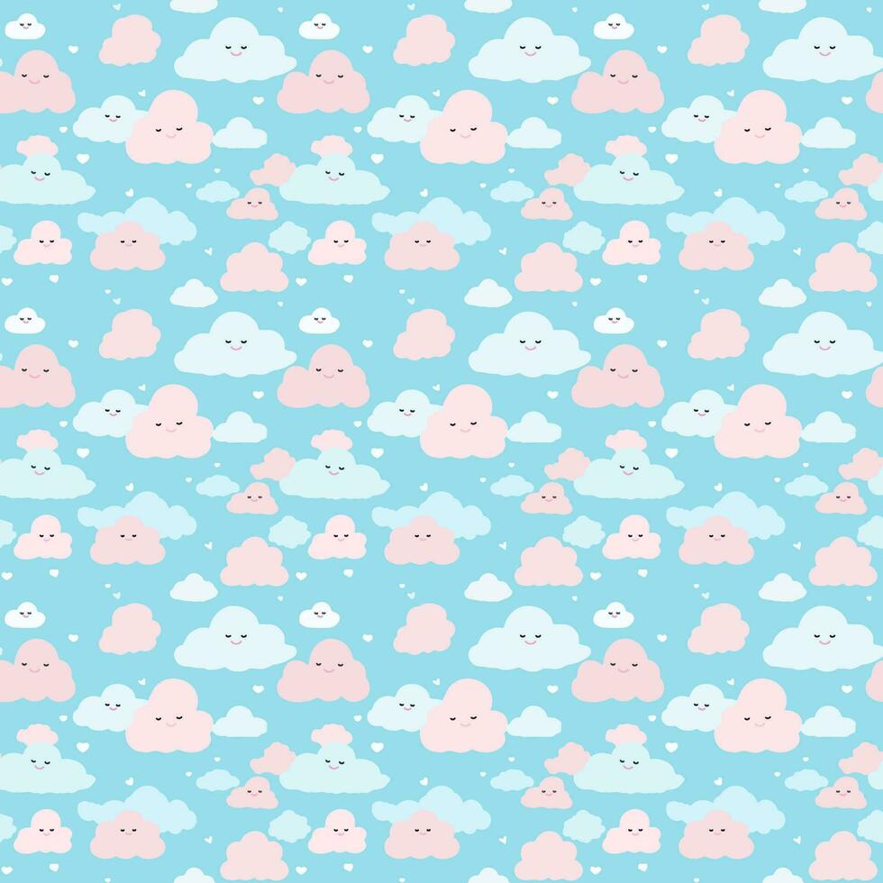 Beautiful seamless sky pattern design for decorating, backdrop, fabric, wallpaper and etc. vector