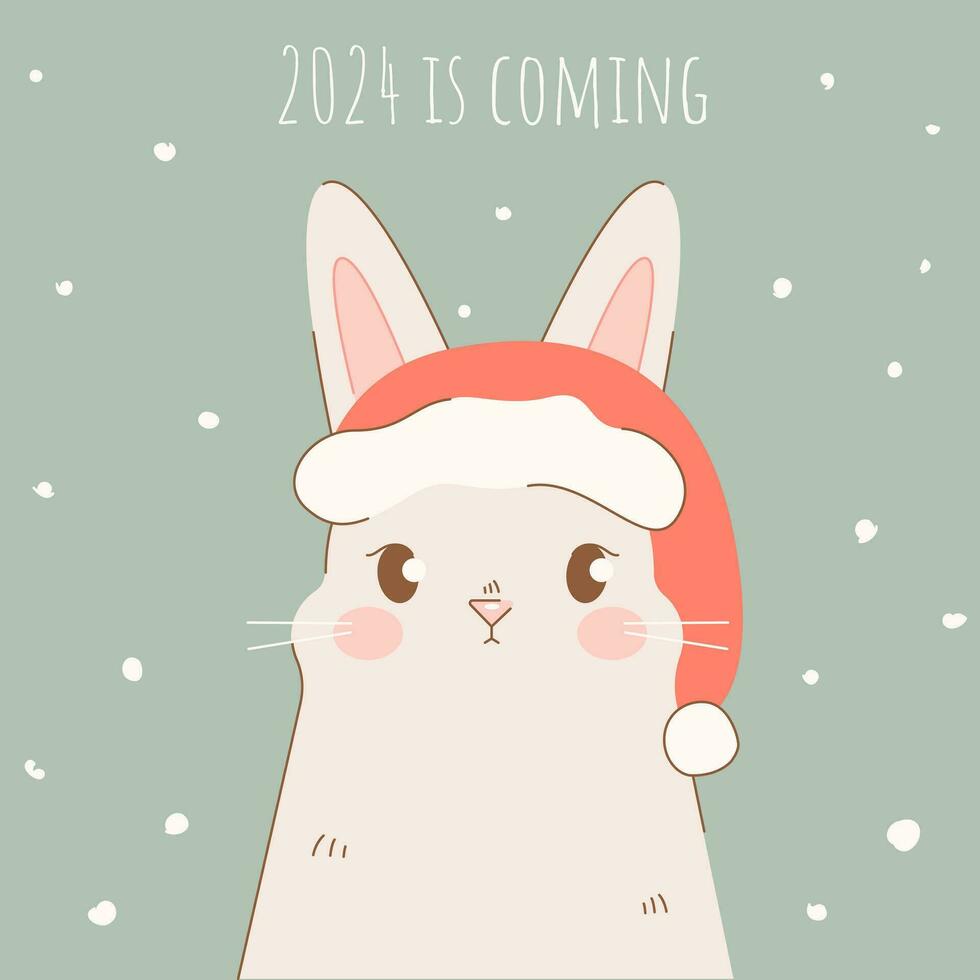 Christmas and New Years card 2024 is coming vector