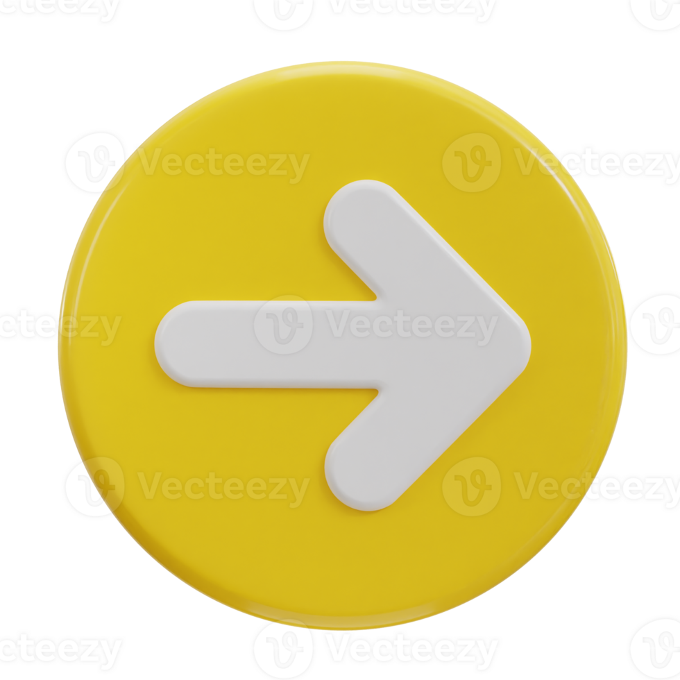 3d right arrow icon png