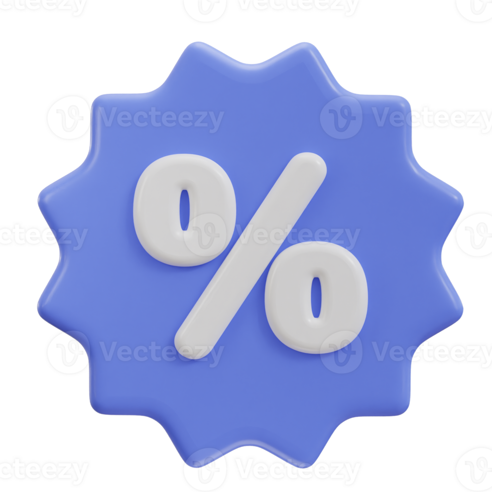3d discount percentage icon png