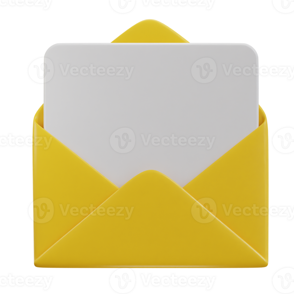 3d envelope email message box icon png