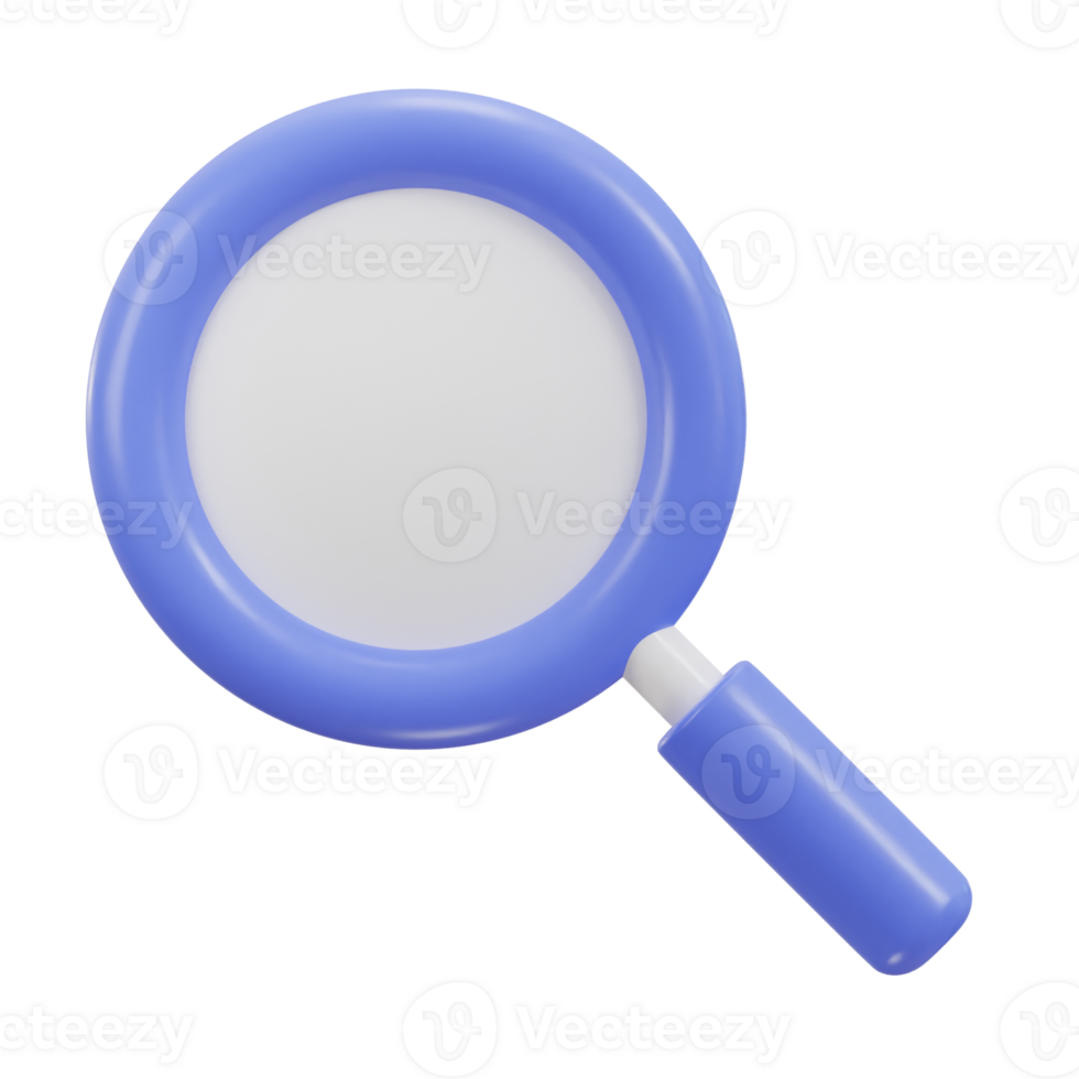 3d Magnifying glass seo icon png