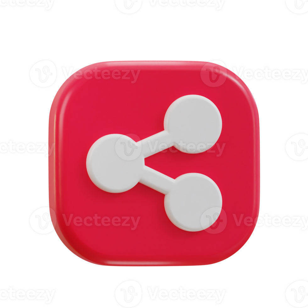 3d share icon illustration png