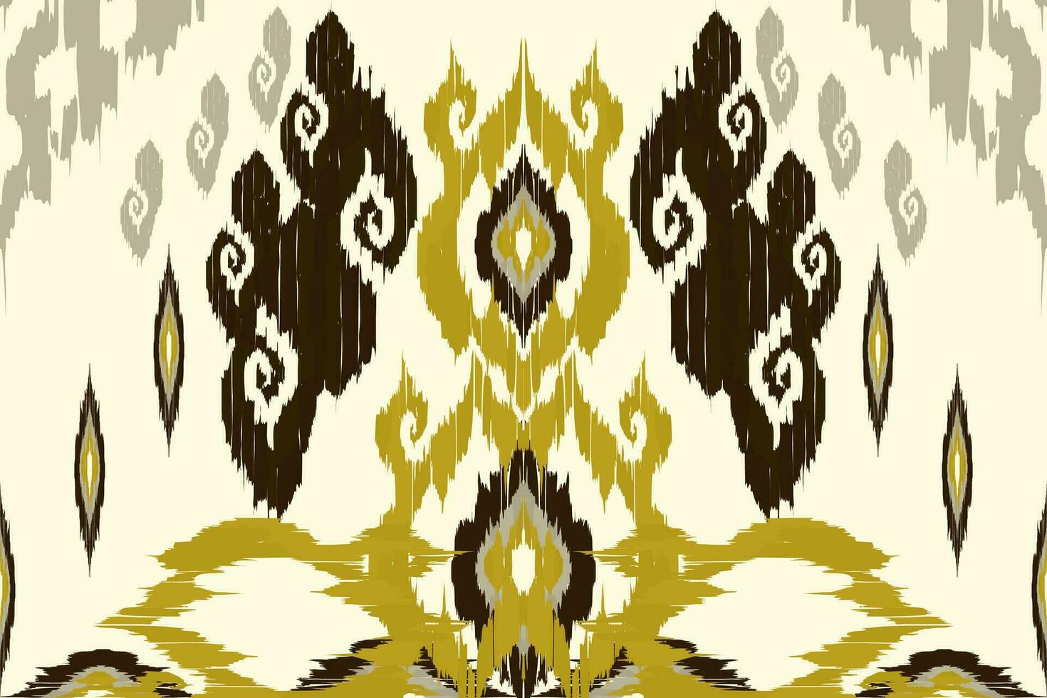 Ikat paisley embroidery on the fabric in Indonesia,India and asian countries.geometric ethnic oriental seamless pattern.Aztec style. illustration.design for texture,fabric,clothing,wrapping,carpet. vector
