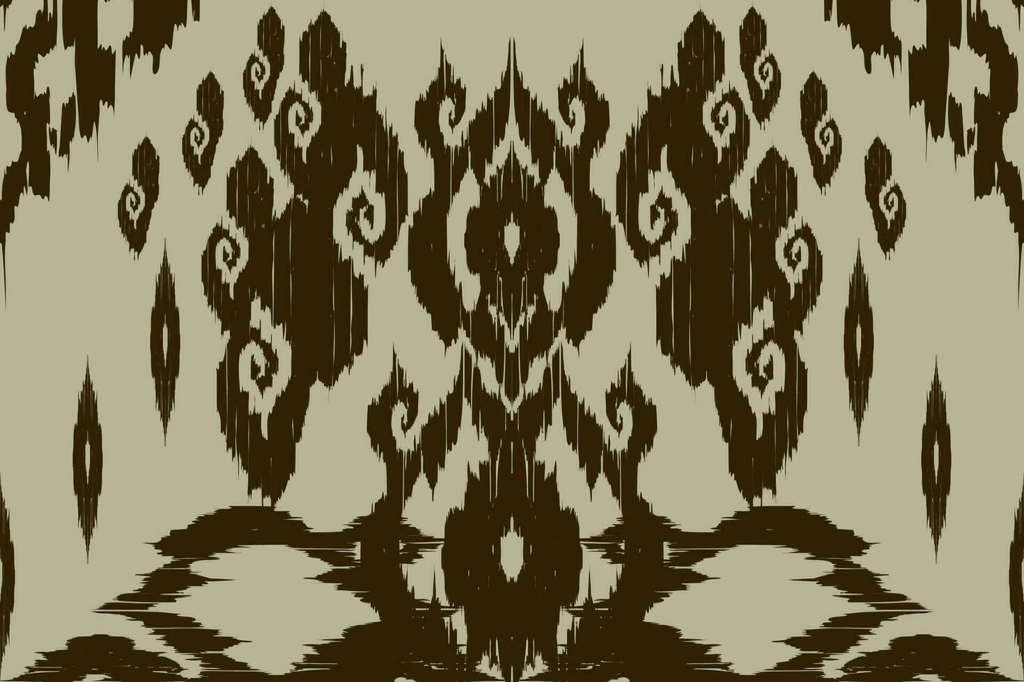 Ikat paisley embroidery on the fabric in Indonesia,India and asian countries.geometric ethnic oriental seamless pattern.Aztec style. illustration.design for texture,fabric,clothing,wrapping,carpet. vector