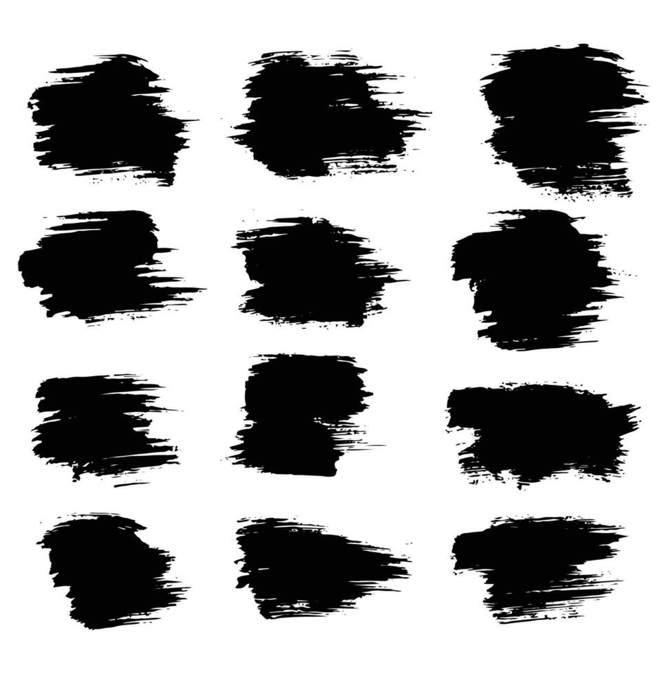 Vector brush stroke illustration set