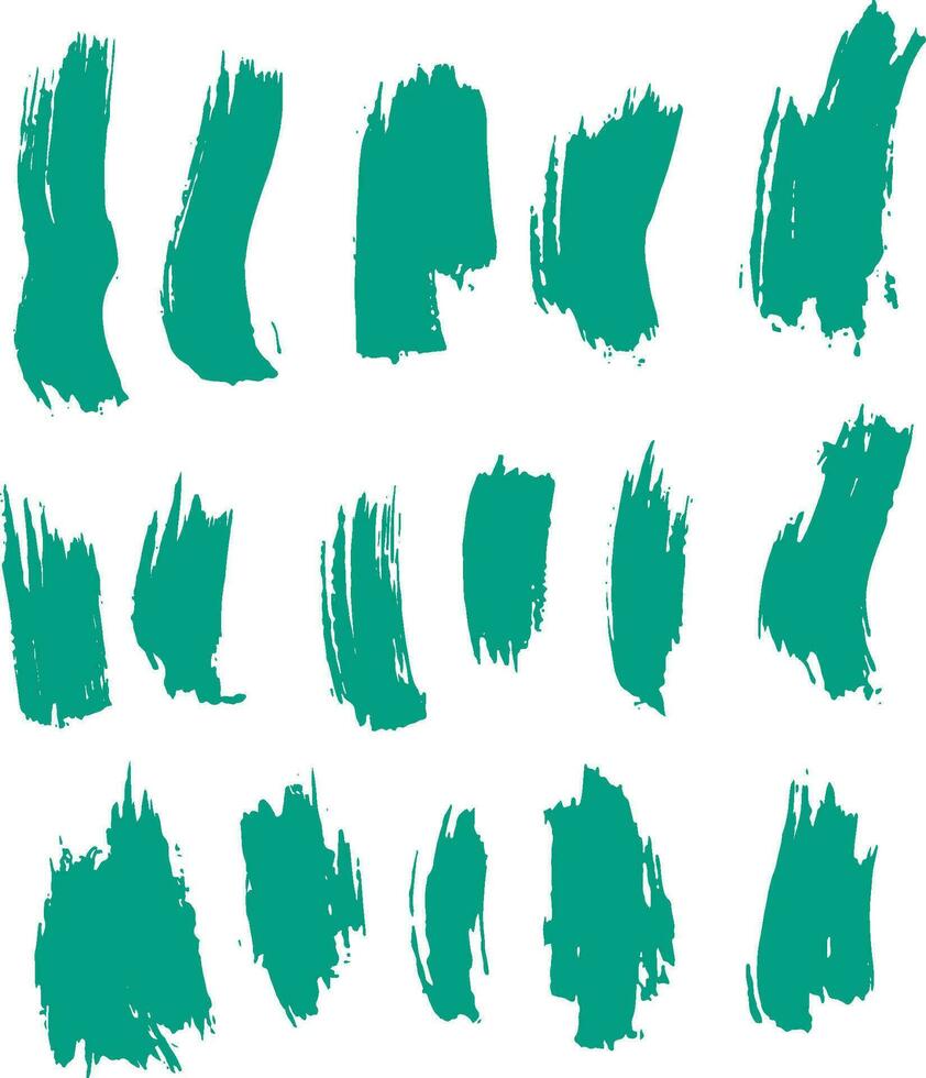 Creative grunge brush stroke set vector