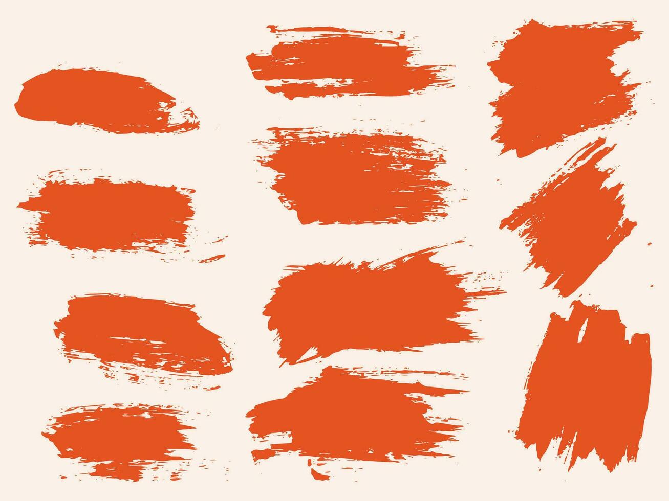 Splash texture brush stroke background set vector