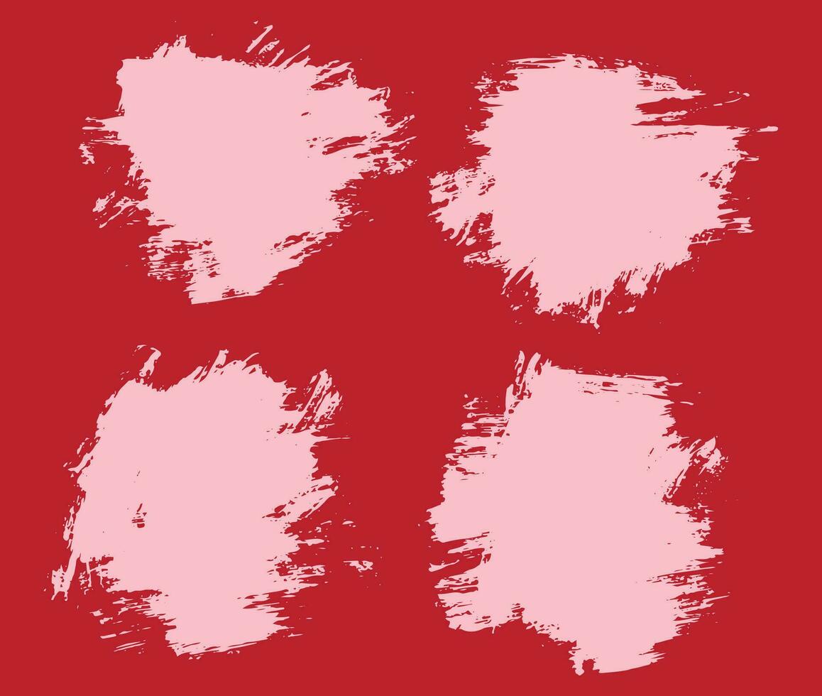 Collection of vector texture brush stroke