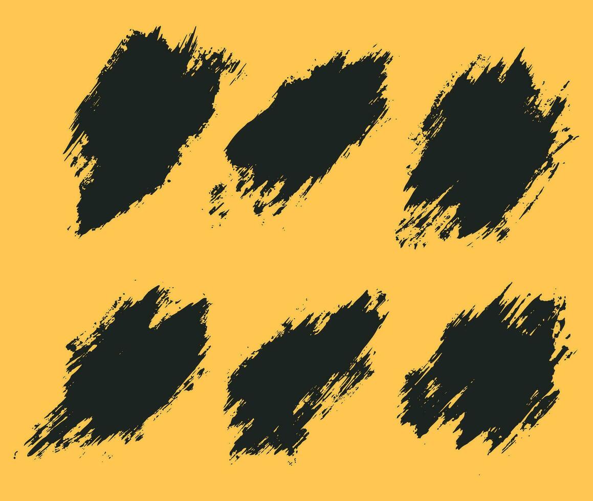 Decorative paintbrush background set vector