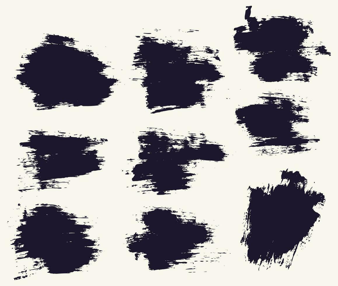 Abstract vector ink paint brush stroke