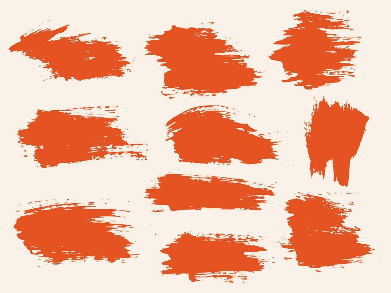 Grunge brush stroke bundle vector