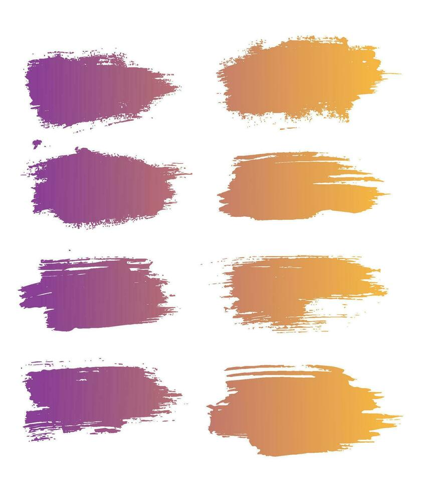 Hand painted brushes vector
