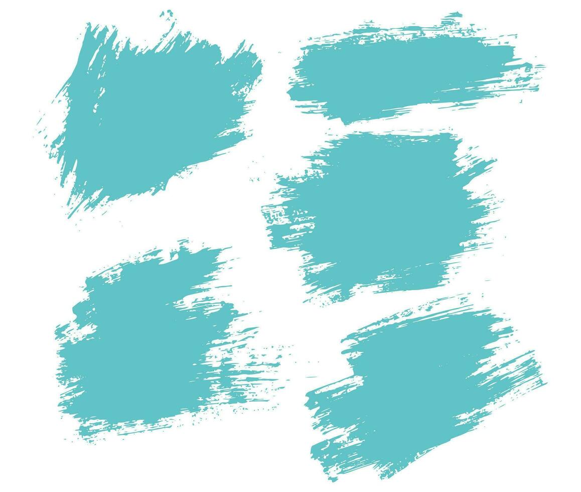 Grunge brush stroke and splash collection vector