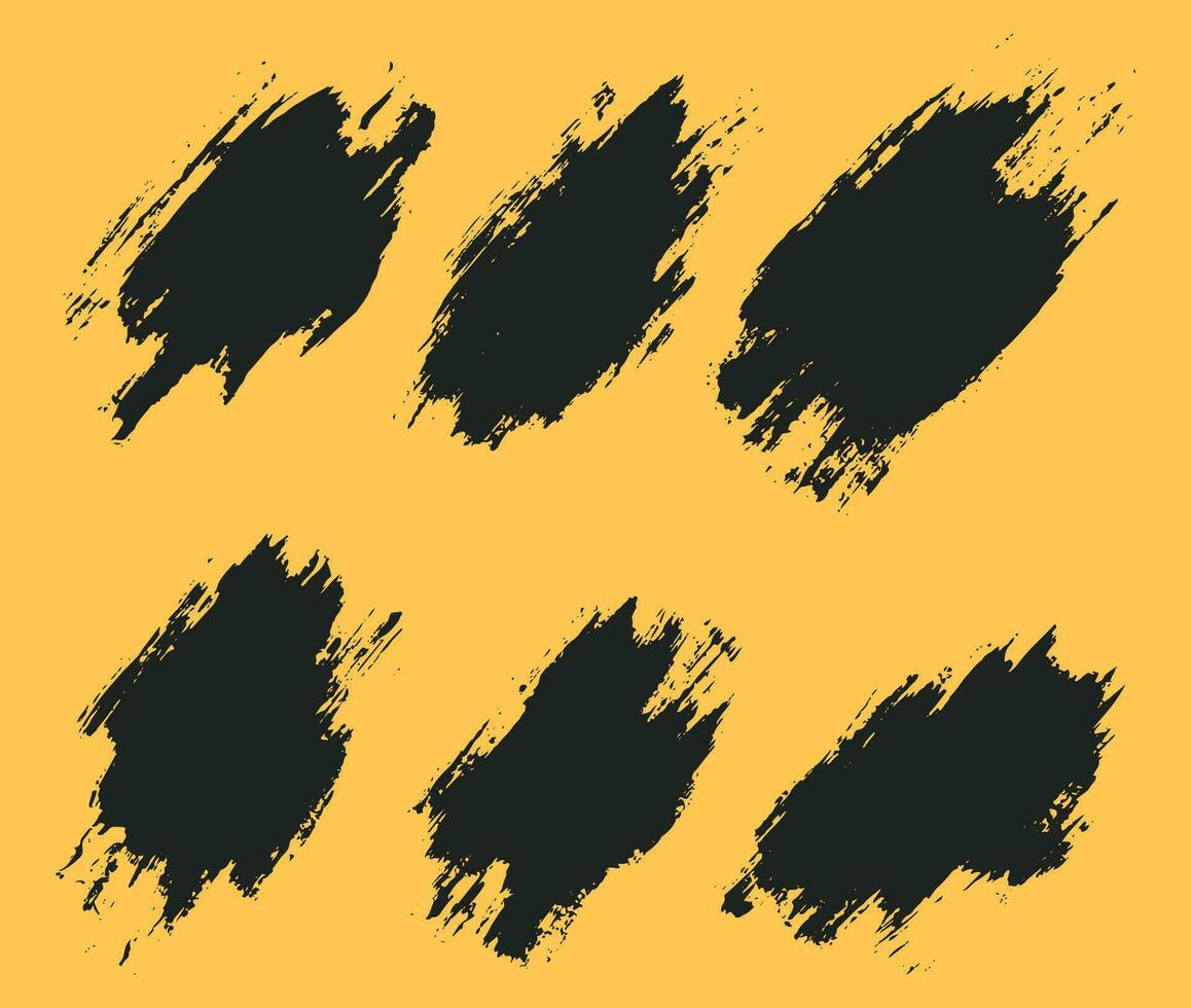 Set of brush texture background vector