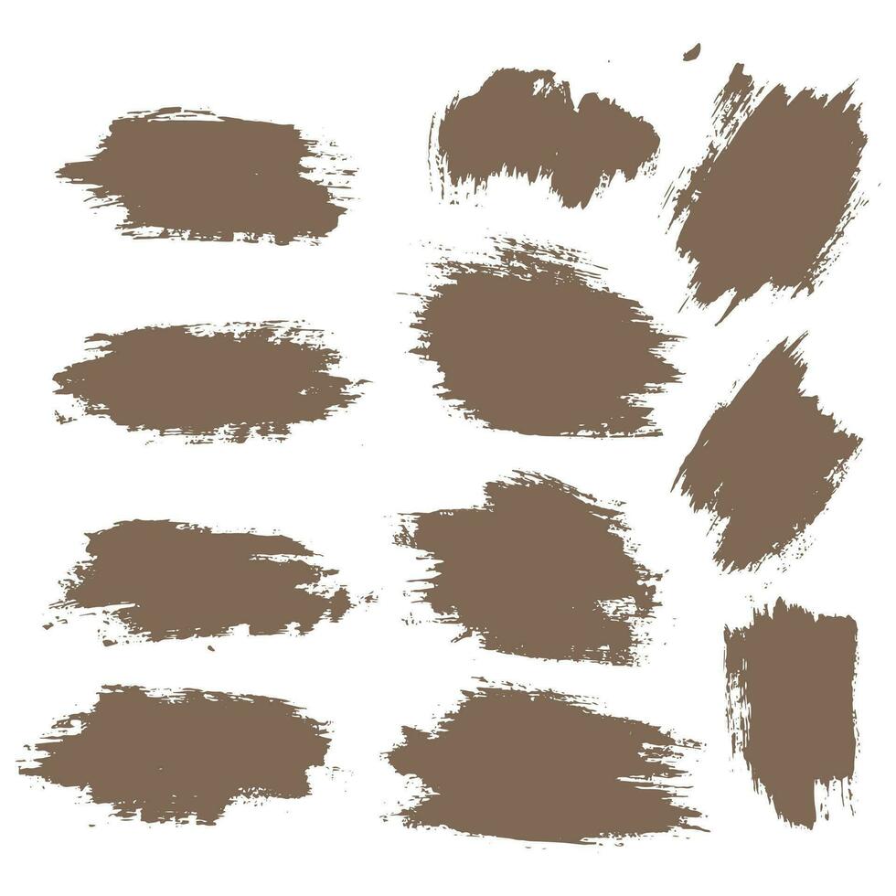 Collection of vector splash brush stroke