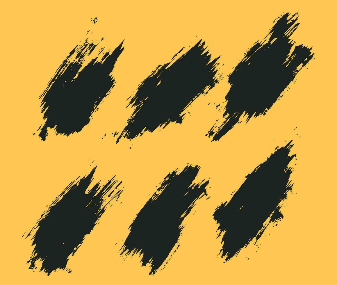 Grunge paint brush stroke background vector