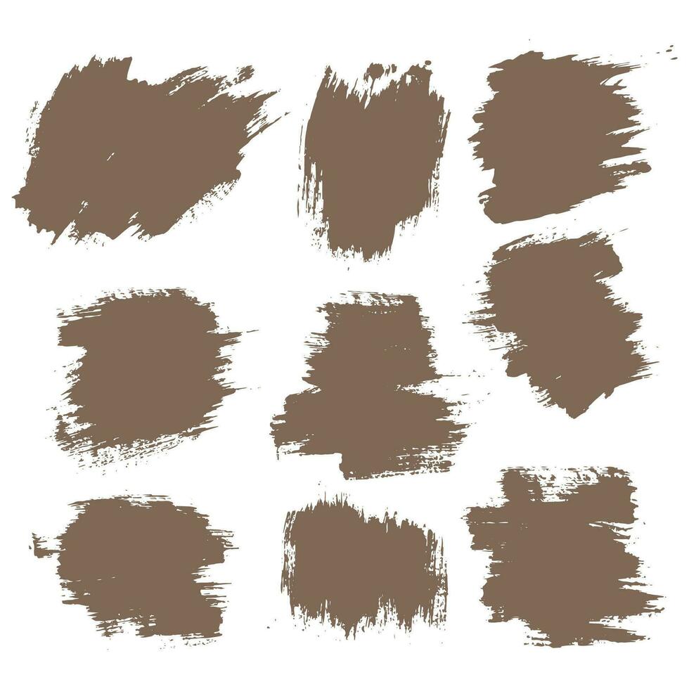 Texture set of vector brush illustration