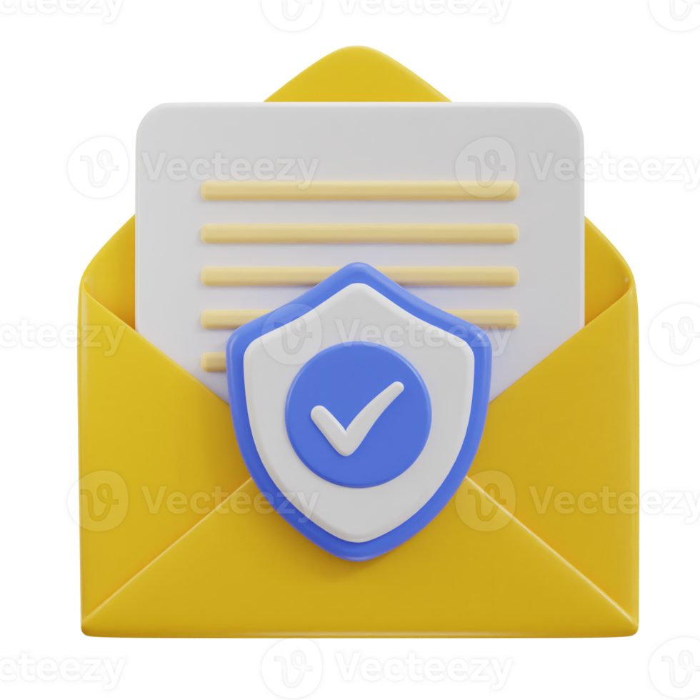 verified email on envelope 3d icon png